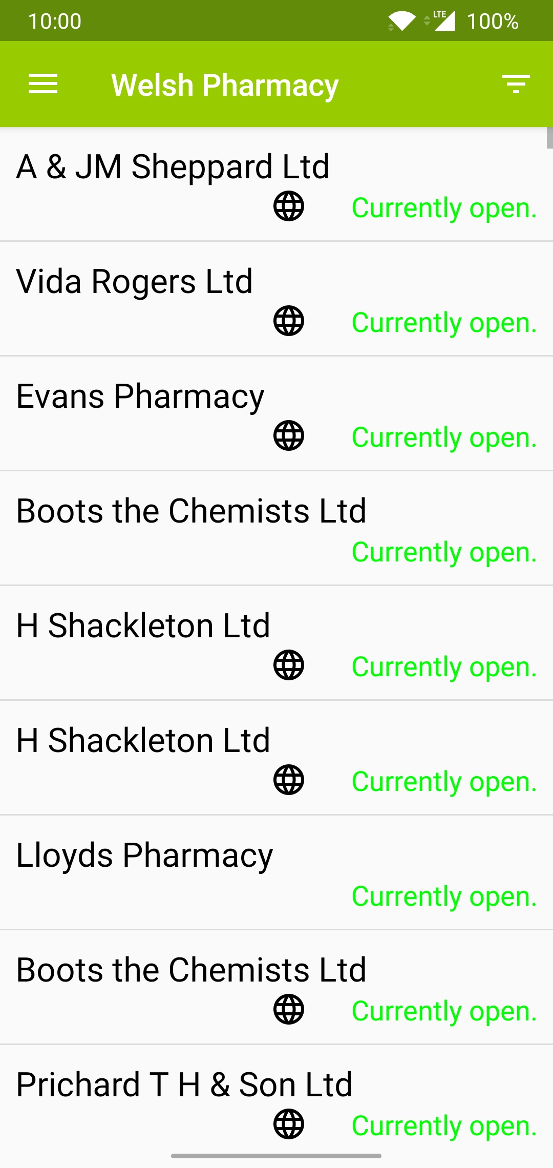 List view